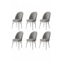 HANAH HOME Set 6 stolica Ritim Grey White - slika 1