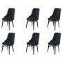 HANAH HOME Set 6 stolica Pare Anthracite Black - slika 1