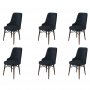 HANAH HOME Set 6 stolica Pare Anthracite Brown - slika 1
