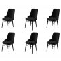 HANAH HOME Set 6 stolica Pare Black - slika 1