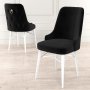 HANAH HOME Set 6 stolica Pare Black White - slika 2