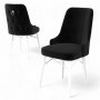 HANAH HOME Set 6 stolica Pare Black White - slika 3