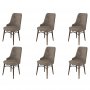 HANAH HOME Set 6 stolica Pare Cappuccino Brown - slika 1