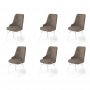HANAH HOME Set 6 stolica Pare Cappuccino White - slika 1