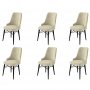 HANAH HOME Set 6 stolica Pare Cream Black - slika 1