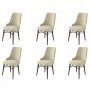 HANAH HOME Set 6 stolica Pare Cream Brown - slika 1