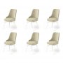 HANAH HOME Set 6 stolica Pare Cream White - slika 1