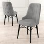 HANAH HOME Set 6 stolica Pare Grey Black - slika 2