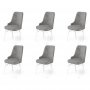 HANAH HOME Set 6 stolica Pare Grey White - slika 1