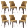 HANAH HOME Set 6 stolica Flex Cappuccino Brown - slika 1
