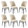 HANAH HOME Set 6 stolica Flex Cream Black - slika 1