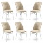 HANAH HOME Set 6 stolica Flex Cream White - slika 1