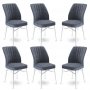 HANAH HOME Set 6 stolica Flex Fume White - slika 1
