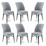HANAH HOME Set 6 stolica Flex Grey Black - slika 1
