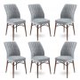 HANAH HOME Set 6 stolica Flex Grey Brown - slika 1