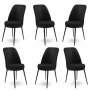 HANAH HOME Set 6 stolica Dexa Black - slika 1