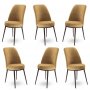 HANAH HOME Set 6 stolica Dexa Cappuccino Brown - slika 1