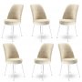 HANAH HOME Set 6 stolica Dexa Cream White - slika 1