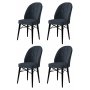 HANAH HOME Set 4 stolice Ritim Anthracite Black - slika 1
