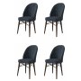 HANAH HOME Set 4 stolice Ritim Anthracite Brown - slika 1