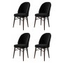 HANAH HOME Set 4 stolice Ritim Black Brown - slika 1