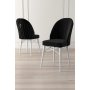 HANAH HOME Set 4 stolice Ritim Black White - slika 2