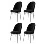 HANAH HOME Set 4 stolice Ritim Black White - slika 1