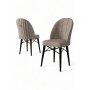 HANAH HOME Set 4 stolice Ritim Cappuccino Black - slika 3