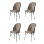HANAH HOME Set 4 stolice Ritim Cappuccino White - slika 1