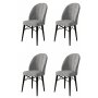HANAH HOME Set 4 stolice Ritim Grey Black - slika 1