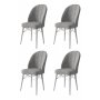 HANAH HOME Set 4 stolice Ritim Grey White - slika 1