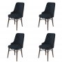 HANAH HOME Set 4 stolice Pare Anthracite Brown - slika 1