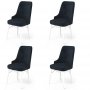 HANAH HOME Set 4 stolice Pare Anthracite White - slika 1