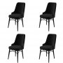 HANAH HOME Set 4 stolice Pare Black - slika 1