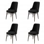 HANAH HOME Set 4 stolice Pare Black Brown - slika 1