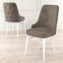 HANAH HOME Set 4 stolice Pare Cappuccino White - slika 2