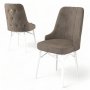 HANAH HOME Set 4 stolice Pare Cappuccino White - slika 3