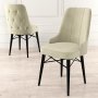 HANAH HOME Set 4 stolice Pare Cream Black - slika 2