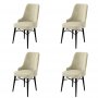 HANAH HOME Set 4 stolice Pare Cream Black - slika 1