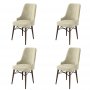 HANAH HOME Set 4 stolice Pare Cream Brown - slika 1