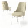 HANAH HOME Set 4 stolice Pare Cream White - slika 3