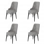 HANAH HOME Set 4 stolice Pare Grey Black - slika 1