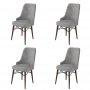 HANAH HOME Set 4 stolice Pare Grey Brown - slika 1