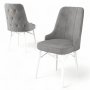 HANAH HOME Set 4 stolice Pare Grey White - slika 3