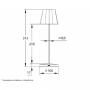 BBLINK 13T25 Punjiva stona lampa siva - slika 2