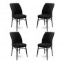 HANAH HOME Set 4 stolice Flex Black - slika 1