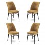 HANAH HOME Set 4 stolice Flex Cappuccino Black - slika 1