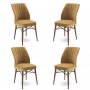 HANAH HOME Set 4 stolice Flex Cappuccino Brown - slika 1