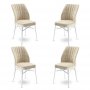 HANAH HOME Set 4 stolice Flex Cream White - slika 1