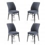 HANAH HOME Set 4 stolice Flex Fume Black - slika 1